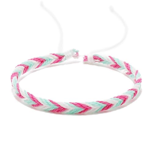 9 Stück 18-25cm Gewebte Armbänder,Multi Farbe Unisex Armband Handgefertigtes Geflochtenes,Gewebte Dünn Armbänder Böhmische Verstellbar Armbänder,für Frauen Damen Herren Kinder Jungen,Farbe 1 von Wambere