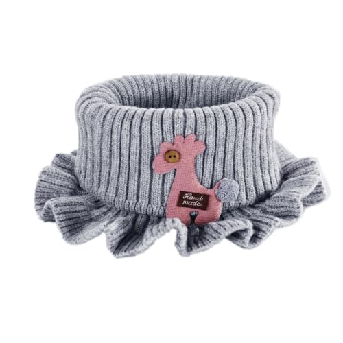 Baby Loop Schal Kragen Herbst Baby Kinder Strick-Schlupfschal Rundschal Kinderschal Hautfreundlicher Warm Halstücher Cold Weather Scarf,Grau von Wambere