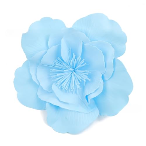 Damen Fascinators Hut Blumen Stirnband Haarspange Mütze Kopfschmuck Hochzeit Haarschmuck Schleier Hut Kopfbedeckung Haarschmuck für Teeparty Abschlussball Cosplay Party Maskerade,Blau von Wambere