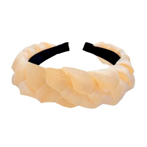 Damen Geflochtene Haarbänder Twist Haarband Tüll Stirnband Flechthaarbänder Vintage Haarreifen Rutschfest Haarschmuck Frauen Kopfband Stirnreifen Kopfbedeckung für Tägliches Tragen,Orange von Wambere