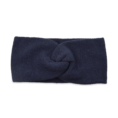 Damen Gestrickt Stirnband Mädchen Frauen Winter Häkelarbeit Haarband Verdicken Stirnbänder Haarband Ohrenwärmer Headwrap für Einkaufen Skifahren Laufen,Navy blau von Wambere