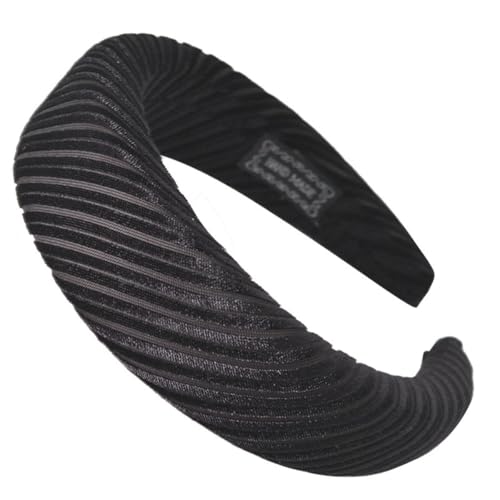 Damen Haarreif Gewinde Stirnband Vintage Haarschmuck Stirnbänder Frauen Rutschfest Haar Accessoires Haarband Stirnreifen Kopfband Kopfbedeckung Kopfschmuck für Tägliches Tragen,Schwarz von Wambere