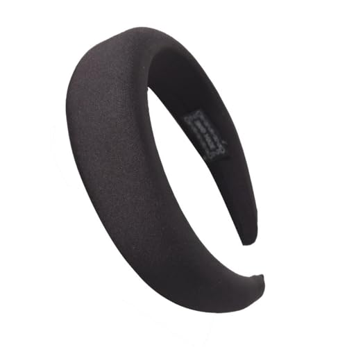 Damen Haarreif Milchseide Stirnband Vintage Haarschmuck Stirnbänder Frauen Rutschfest Haar Accessoires Haarband Stirnreifen Kopfband Kopfbedeckung Kopfschmuck für Tägliches Tragen,Schwarz von Wambere