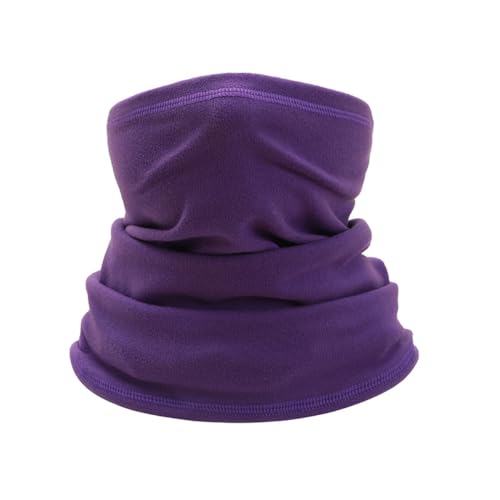 Damen Herren Winter Loop Schal Loopschal Schlauchschal Halsschal Halswaermer Multifunktionstuch Fleece Halswärmer Halstuch Winddicht Ski Maske Warmer für Outdoor Radsport Motorrad Laufen,Lila,L von Wambere