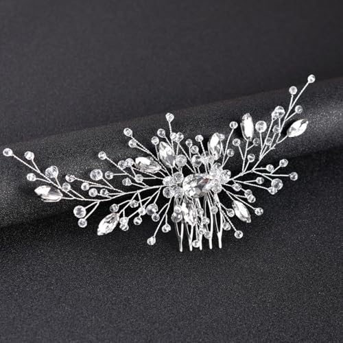 Damen Hochzeits Braut Haarschmuck Strass Haarkamm Kristall Haarkamm Kopfschmuck Haarkämme Kopfschmuck Haarklammern Haarschmuck für Frauen und Mädchen Braut Brautjungfer Haare,Transparent Damen Hochzeits Braut Haarschmuck Strass Haarkamm Kristall Haarkamm Kopfschmuck Haarkämme Kopfschmuck Haarklammern Haarschmuck für Frauen und Mädchen Braut Brautjungfer Haare,Transparent von Wambere