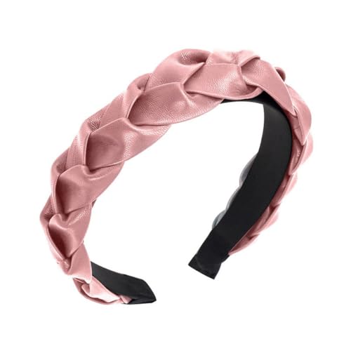 Damen PU Leder Geflochtenes Stirnband Vintage Haarreif Haarband Haarschmuck Kopfband Rutschfest Haarreifen Geknotetes Haarbänder Kopfbedeckung für Frauen Mädchen Tägliches Tragen,Rosa Damen PU Leder Geflochtenes Stirnband Vintage Haarreif Haarband Haarschmuck Kopfband Rutschfest Haarreifen Geknotetes Haarbänder Kopfbedeckung für Frauen Mädchen Tägliches Tragen,Rosa von Wambere