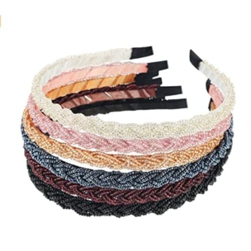 Damen Perlengeflochtenes Stirnband Stirnbänder Dünnes Perlenstirnband Haarschmuck Rutschfest Haarreifen Kopfband Haarband Kopfbedeckung für Frauen Mädchen Hochzeit Party Bankett,Gemischt A Damen Perlengeflochtenes Stirnband Stirnbänder Dünnes Perlenstirnband Haarschmuck Rutschfest Haarreifen Kopfband Haarband Kopfbedeckung für Frauen Mädchen Hochzeit Party Bankett,Gemischt A von Wambere