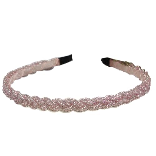 Damen Perlengeflochtenes Stirnband Stirnbänder Dünnes Perlenstirnband Haarschmuck Rutschfest Haarreifen Kopfband Haarband Kopfbedeckung für Frauen Mädchen Hochzeit Party Bankett,Hellrosa Damen Perlengeflochtenes Stirnband Stirnbänder Dünnes Perlenstirnband Haarschmuck Rutschfest Haarreifen Kopfband Haarband Kopfbedeckung für Frauen Mädchen Hochzeit Party Bankett,Hellrosa von Wambere