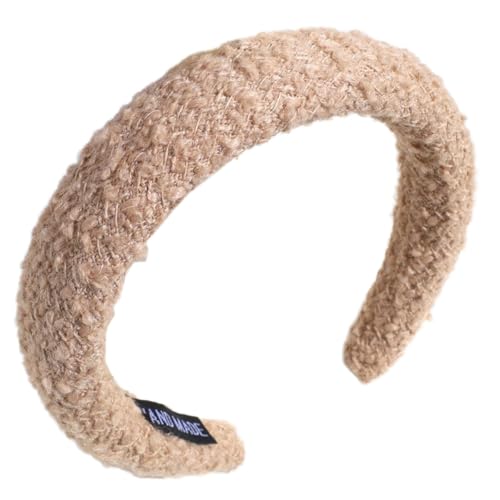 Damen Stirnband Einfarbiges Haarband Stirnbänder Rutschfest Haarreifen Frauen Haarschmuck Haarzubehör Haarreif Kopfbedeckung Kopfschmuck für Outdoor Tägliches Tragen Gesicht waschen,Khaki von Wambere
