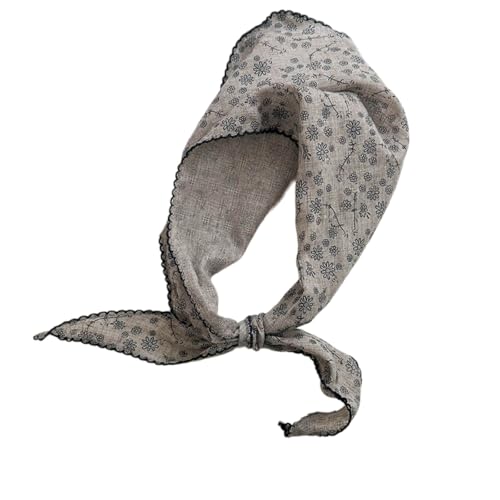 Dreieckiges Stirnband Haarbandanas Damen Dreieck Kopftücher Vintage Stirnbänder Kopfbedeckun Haartuch Haarbänder Bandanas Turban Haar Zubehör Haarschal Frauen Kopftüchern Haarschmuck,Khaki A von Wambere