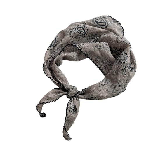 Dreieckiges Stirnband Haarbandanas Damen Dreieck Kopftücher Vintage Stirnbänder Kopfbedeckun Haartuch Haarbänder Bandanas Turban Haar Zubehör Haarschal Frauen Kopftüchern Haarschmuck,Khaki B von Wambere