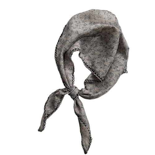 Dreieckiges Stirnband Haarbandanas Damen Dreieck Kopftücher Vintage Stirnbänder Kopfbedeckun Haartuch Haarbänder Bandanas Turban Haar Zubehör Haarschal Frauen Kopftüchern Haarschmuck,Khaki C von Wambere