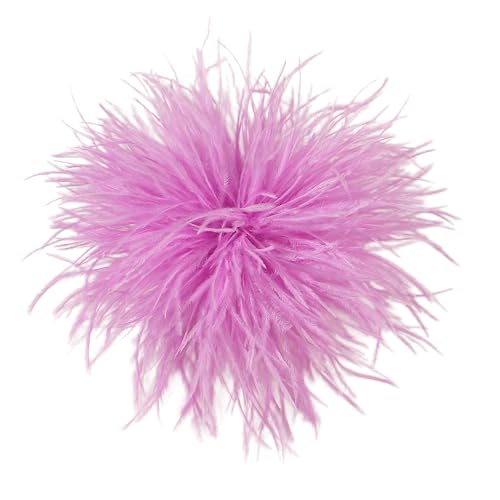 Feder BroscheFlauschige Straußenfeder Brosche Braut Hochzeit Party Weihnachten Kleid Up Corsage Pin Hut Zubehör für Frauen Hochzeitsfeier Tanz Bankett Kleid Kleidungsaccessoires,Leuchtrosa von Wambere
