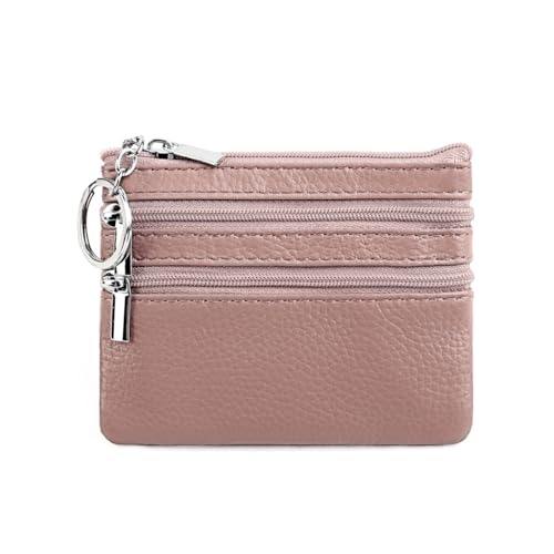 Geldbörse Damen,Klein und im Kurzformat Brieftasche Portemonnaie Damen Klein Damen Leder Kleines Portemonnaie Gross Kapazität PU Geldbeutel Coin Purse Wallet für Frauen Kinder,Bohnenrosa von Wambere