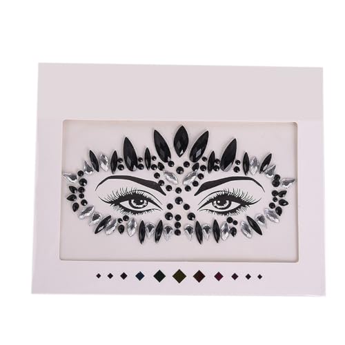 Gesicht Edelsteine Glitzersteine Gesicht Festival Tattoos Gesichts Aufkleber Gesichtsaufkleber Dekorative Aufkleber Face Sticker Strasssteine Gesichtstattoo für Halloween Karneval,Bunt 15 von Wambere