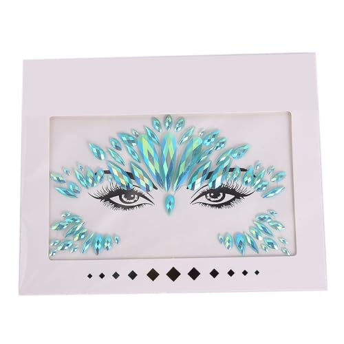Gesicht Edelsteine Glitzersteine Gesicht Festival Tattoos Gesichts Aufkleber Gesichtsaufkleber Dekorative Aufkleber Face Sticker Strasssteine Gesichtstattoo für Halloween Karneval,Bunt 19 von Wambere