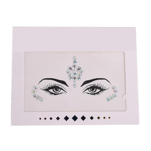 Gesicht Edelsteine Glitzersteine Gesicht Festival Tattoos Gesichts Aufkleber Gesichtsaufkleber Dekorative Aufkleber Face Sticker Strasssteine Gesichtstattoo für Halloween Karneval,Bunt 7 von Wambere