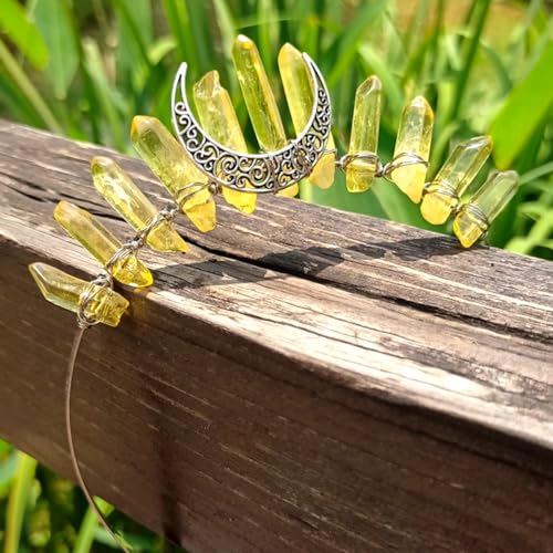 Haarbänder Für Damenhaar Kristall Strass Stirnband Transparent Kristall-Haarband Braut-Stirnband Frauen Kristall-Stirnband Glitzer-Kopfbedeckung,Gelb von Wambere