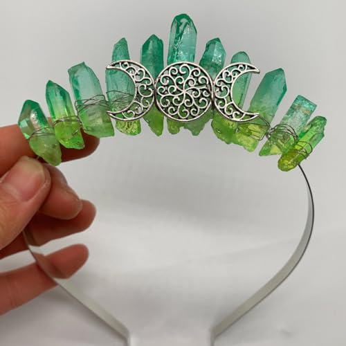 Haarbänder Für Damenhaar Kristall Strass Stirnband Transparent Kristall-Haarband Braut-Stirnband Frauen Kristall-Stirnband Glitzer-Kopfbedeckung,Gelbgrün von Wambere