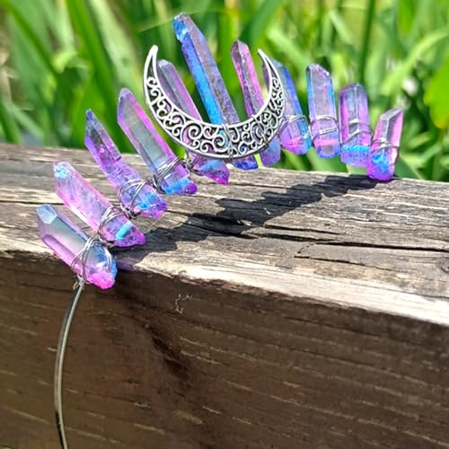 Haarbänder Für Damenhaar Kristall Strass Stirnband Transparent Kristall-Haarband Braut-Stirnband Frauen Kristall-Stirnband Glitzer-Kopfbedeckung,Rosa Blau A von Wambere