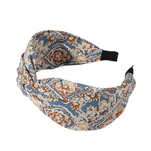 Haarbänder für Damen,breite Vintage-Haarbände Boho Wide Knot Turban Stoff HaarbandStirnband Kopfbedeckun Neuheitstrend Outdoor-Kopfschmuck für den täglichen Gebrauch Yoga Sport,Himmelblau von Wambere