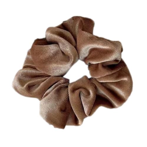 Haargummis Scrunchies für Damen, Premium Samt Haargummis Haar Haargummis Haarschmuck argummis Scrunchies für Damen, Groß Halt Elastische Haarwackeln für Mädchen & Damen,Leichter Kaffee von Wambere