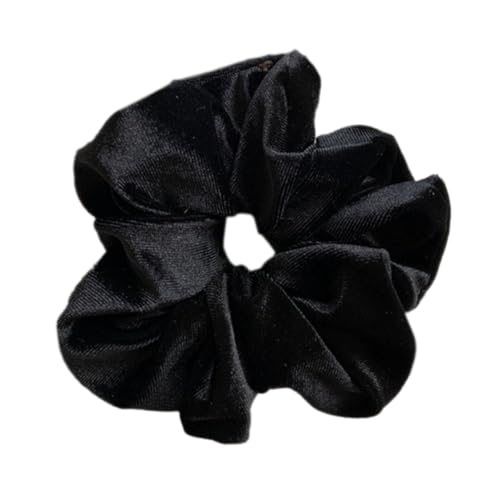 Haargummis Scrunchies für Damen, Premium Samt Haargummis Haar Haargummis Haarschmuck argummis Scrunchies für Damen, Groß Halt Elastische Haarwackeln für Mädchen & Damen,Schwarz von Wambere