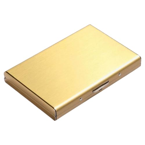Kreditkarten Kartenhülle Kartenetui Kreditkartenetu mit RFID-Schutz für 6 Karte Kartenhalter aus Edelstahl Card Holder Tragbarer Diebstahlschutz Visitenkartenetui für Damen und Herren,Gold von Wambere
