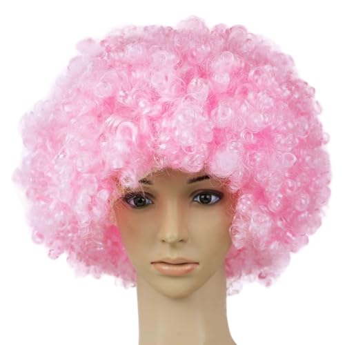 Lockenkopf Afroperücke Lockenperücke Partyperücke Dekorative Perücke Krasser Faschingsperücke Clown-Perücke für Kostümpartys Disko-Zubehör Maskenkostüm Halloween Karneval Weihnachten,Rosa Lockenkopf Afroperücke Lockenperücke Partyperücke Dekorative Perücke Krasser Faschingsperücke Clown-Perücke für Kostümpartys Disko-Zubehör Maskenkostüm Halloween Karneval Weihnachten,Rosa von Wambere