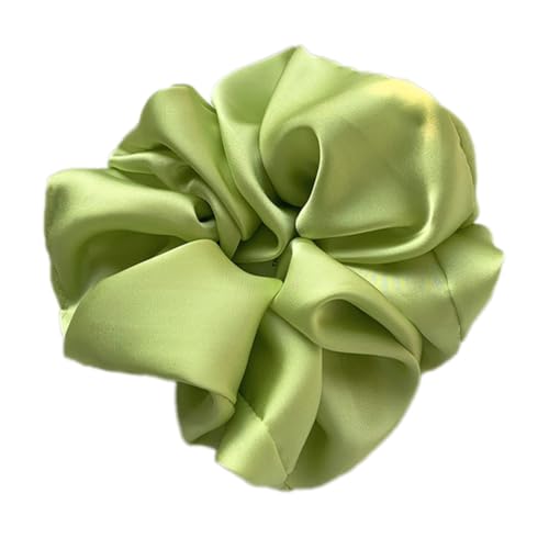 Satin Haargummis Scrunchies Haargummi Weich Elastisch Silk Haarband, Haarbruch und Anti-Falten ferdeschwanzhalter Haarband aus Seide für Frauen und Mädchen,Grün A von Wambere