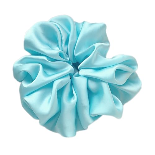Satin Haargummis Scrunchies Haargummi Weich Elastisch Silk Haarband, Haarbruch und Anti-Falten ferdeschwanzhalter Haarband aus Seide für Frauen und Mädchen,Himmelblau von Wambere