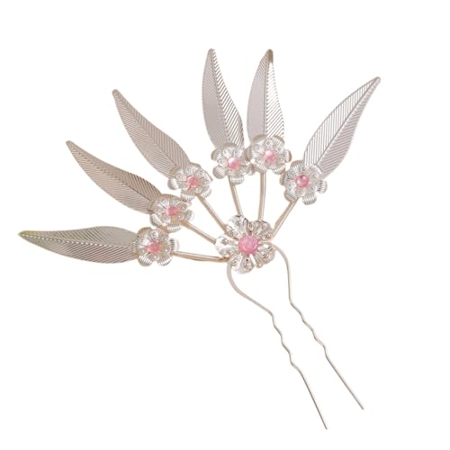 Strasssteine Haarstab Haarspangen,Damen Styling Accessoire Haarschmuck,Haarnadel Haarstab,Pfauenblatt Haarnadel,Brautschmuck,für Hochzeitsfeiern,Silber C von Wambere