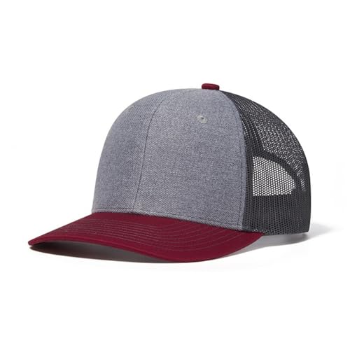 Truckercap Herren,Trucker Cap mit Mesh Netz,Meshcap größenverstellbar Baseball Cap,Sommer atmungsaktive Sun Cap,mit verstellbarem Schnallenverschluss für Sport und Reisen,Grau B+Anthrazit+Hellbraun A von Wambere