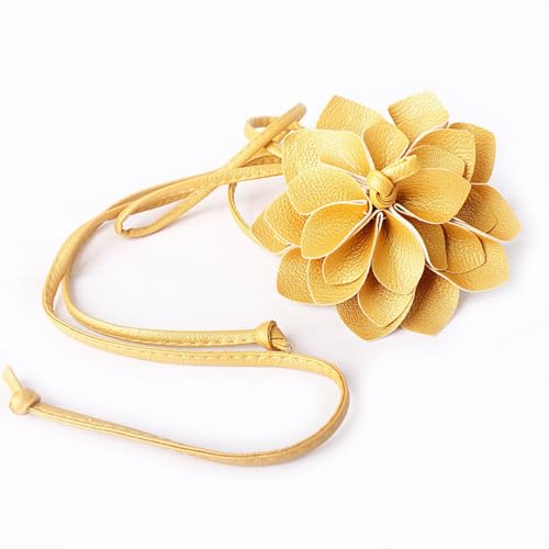 Wambere 1 Stück Damen Gürtel PU Leder Blumen Gürtel Dünner Blumengürtel Geflochtener Taillengürtel Taillenseil Kordel Taillenkette Ziergürtel Hemdrockgürtel Taillenkordel für Alltagskleidung,Gold Wambere 1 Stück Damen Gürtel PU Leder Blumen Gürtel Dünner Blumengürtel Geflochtener Taillengürtel Taillenseil Kordel Taillenkette Ziergürtel Hemdrockgürtel Taillenkordel für Alltagskleidung,Gold von Wambere