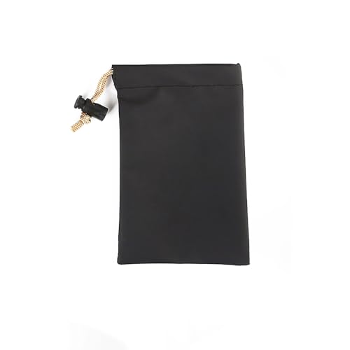 Wambere 3 Stück PU Kordelzugtaschen,Schwarz Drawstring Aufbewahrungstasche,Wasserdichtes Kordelzug Geschenk Tasche Schmuck Beutel,für Schlüssel Mobiltelefonen Kamera Mobile Stromversorgung,8.5×13cm von Wambere