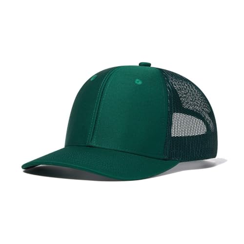Wambere Truckercap Herren,Trucker Cap mit Mesh Netz,Meshcap größenverstellbar Baseball Cap,Sommer atmungsaktive Sun Cap,mit verstellbarem Schnallenverschluss für Draußen,Sport und Reisen,Dunkelgrün A von Wambere