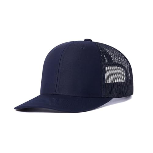 Wambere Truckercap Herren,Trucker Cap mit Mesh Netz,Meshcap größenverstellbar Baseball Cap,Sommer atmungsaktive Sun Cap,mit verstellbarem Schnallenverschluss für Draußen,Sport und Reisen,Dunkles Bule von Wambere