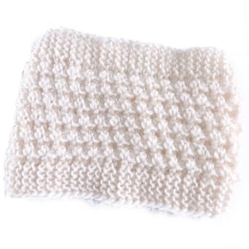 Winter Stirnband, Damen Gestrickt Stirnband Mädchen Winter Häkelarbeit Haarband Verdicken Stirnbänder Haarband Ohrenwärmer Headwrap für Einkaufen Skifahren Laufen,Cremefarben von Wambere