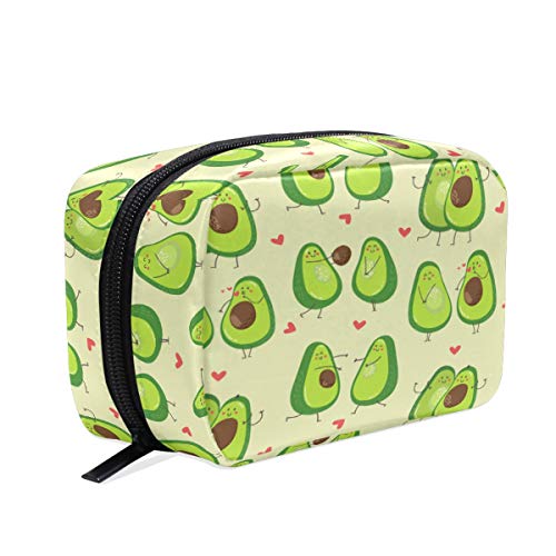 Kosmetiktasche für Paare, Cartoon-Avocado, Make-up-Box, Federmäppchen, Herz, Obst, Reise-Kulturbeutel, Organizer, Halter für Damen, Mädchen, Damen, Outdoor, mehrfarbig, Einheitsgröße von Fender