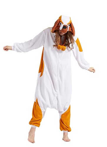 Wamvp Erwachsene Pyjamas Onesies Unisex Tier Jumpsuit Schlafanzug Kostuem Cosplay Halloween Weihnachten Fasching Sleepsuit von Wamvp