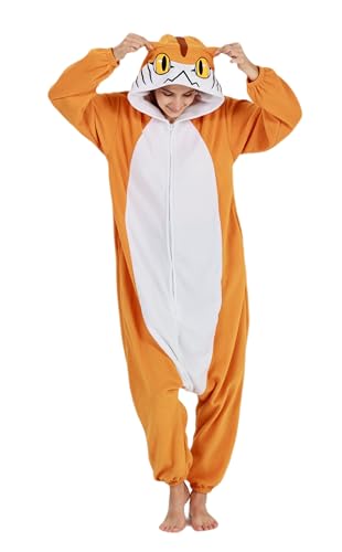 Wamvp Erwachsene Pyjamas Onesies Unisex Tier Jumpsuit Schlafanzug Kostuem Cosplay Halloween Weihnachten Fasching Sleepsuit von Wamvp