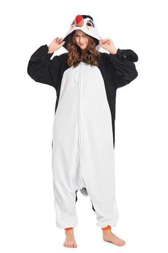 Wamvp Erwachsene Pyjamas Onesies Unisex Tier Jumpsuit Schlafanzug Kostuem Cosplay Halloween Weihnachten Fasching Sleepsuit von Wamvp