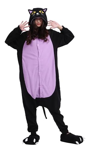 Wamvp Erwachsene Pyjamas Onesies Unisex Tier Jumpsuit Schlafanzug Kostuem Cosplay Halloween Weihnachten Fasching Sleepsuit von Wamvp