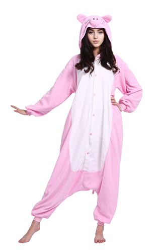 Wamvp Erwachsene Pyjamas Onesies Unisex Tier Jumpsuit Schlafanzug Kostuem Cosplay Halloween Weihnachten Fasching Sleepsuit von Wamvp
