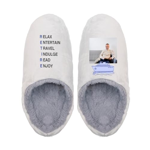 Wanapix | Personalisierte Hausschuhe | Mit Foto und Text gestalten | Unisex Pantoffeln | Größe 42-44 | Entspannung von Wanapix