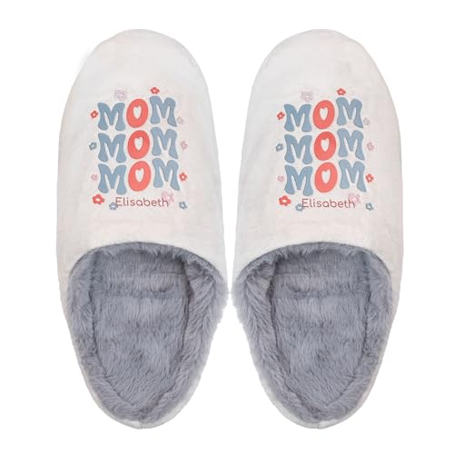 Wanapix | Personalisierte Hausschuhe | Mit Foto und Text gestalten | Unisex Pantoffeln | Größe 42-44 | Mama von Wanapix