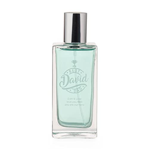 Wanapix | Personalisiertes Parfüm für Herren | Mit Name und Text personalisiert | Blumig-Fruchtig-Gourmand | Graviertes Glas. 50 ml | Originelles Geschenk | Vatertag von Wanapix