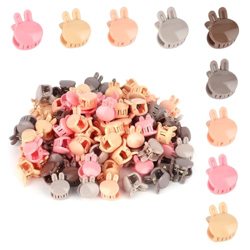 Mini-Haarklammern, kleine Haarklammern, 100 Stück, kleine Haarspangen, Kunststoff, Mini-Haarklammern für Damen von Wanciler