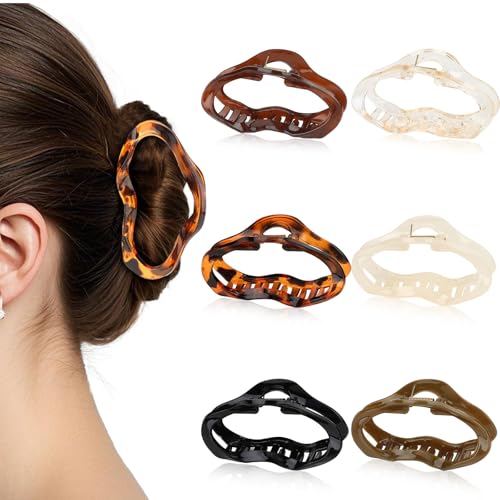 Wanciler Haarklammern für Damen, matte Haarklammern für dünnes Haar, 6 Stück, große Haarklammern, rutschfest, starker Halt von Wanciler