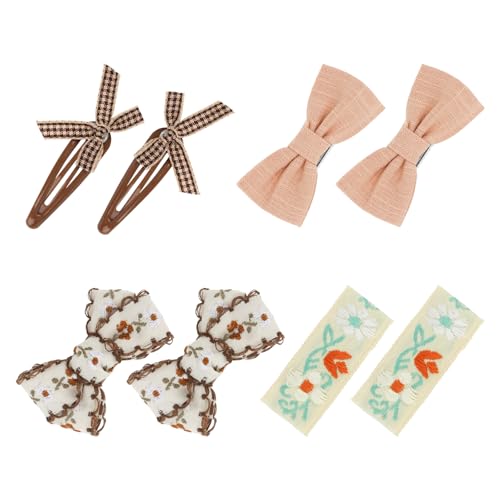 Wanciler Haarspangen mit Schleife, 8 Stück, kleine Schleifen-Haarnadeln, niedliche Haarnadeln für Frauen von Wanciler